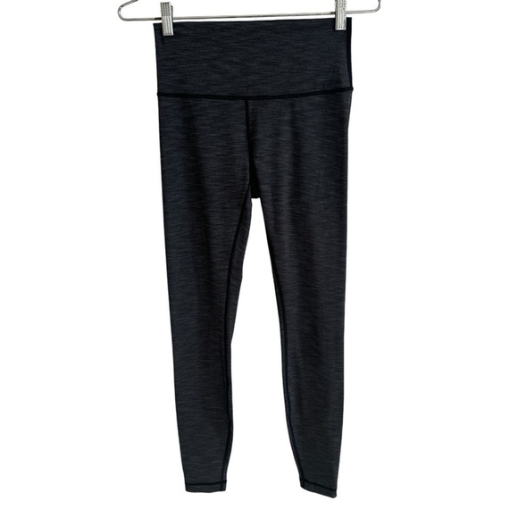 Lululemon Wunder Under Tight 28" *Brushed Full-On Luxtreme, Hthr Black, Size 6 - Picture 6 of 12